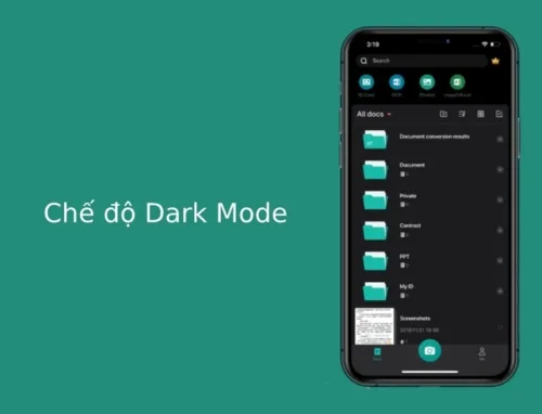 Chế độ Dark Mode trên Camscanner