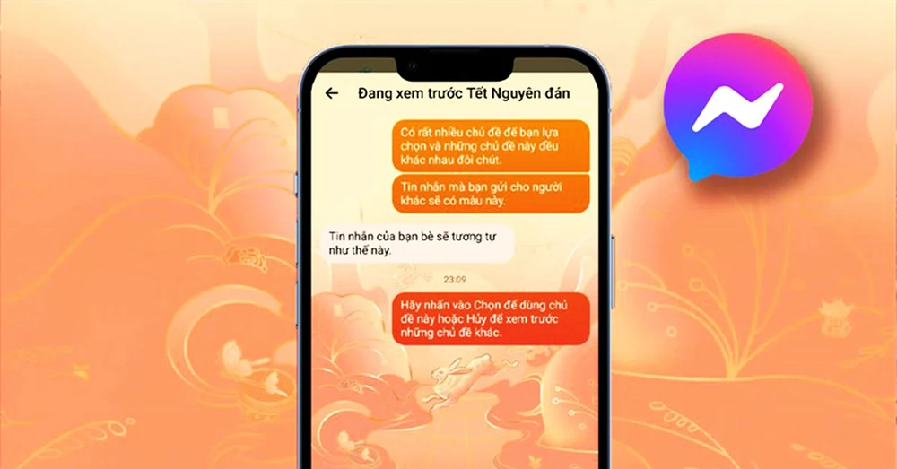 Thủ thuật biến ứng dụng Messenger ngập tràn không khí Tết