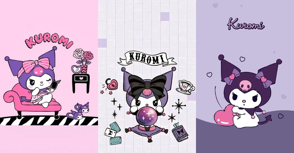 Tổng hợp bộ hình nền Kuromi cute dành cho Fan trên điện thoại và máy tính