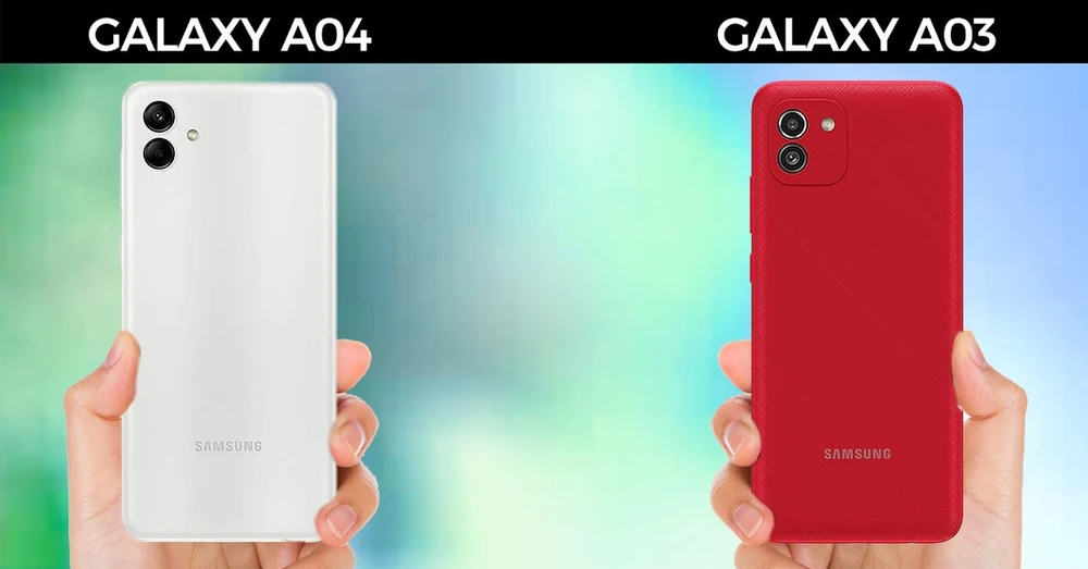 Galaxy A03 và Galaxy A04 giá xêm xêm: Gà cùng một nhà liệu có đá nhau?
