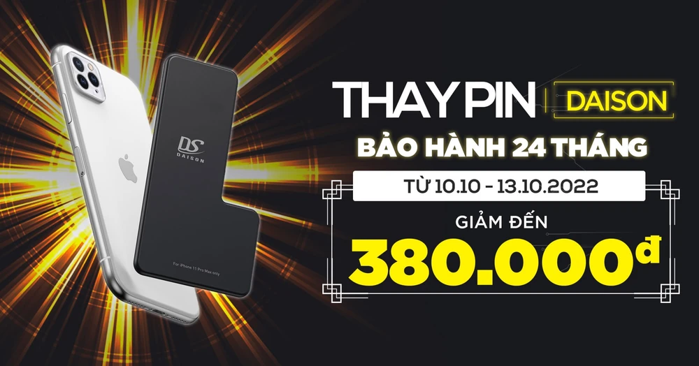 Thay pin Daison tại XTmobile giảm đến 380K, bảo hành 24 tháng