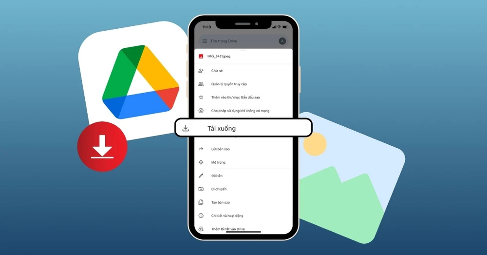 Cách tải ảnh từ Google Drive về điện thoại iPhone đơn giản, nhanh chóng