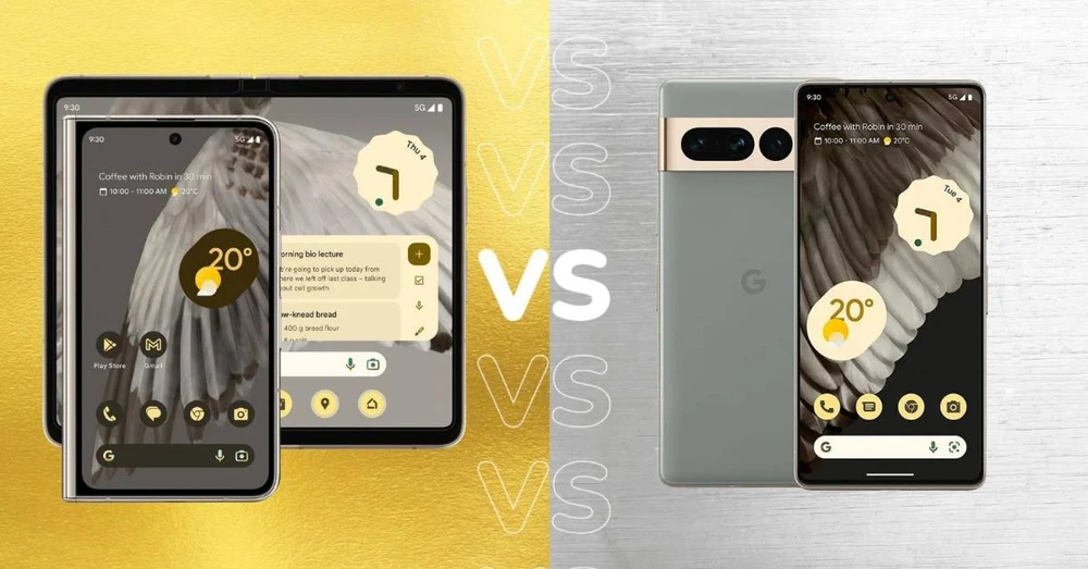 So sánh Google Pixel Fold và Pixel 7 Pro: Màn hình gập hay flagship truyền thống?