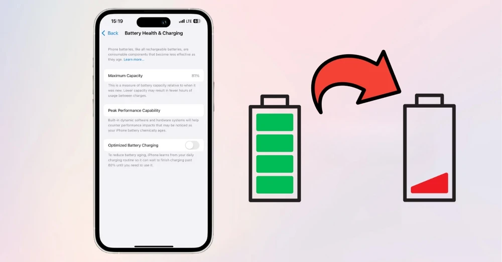 Dung lượng tối đa pin iPhone tụt nhanh: Nguyên nhân và cách khắc phục