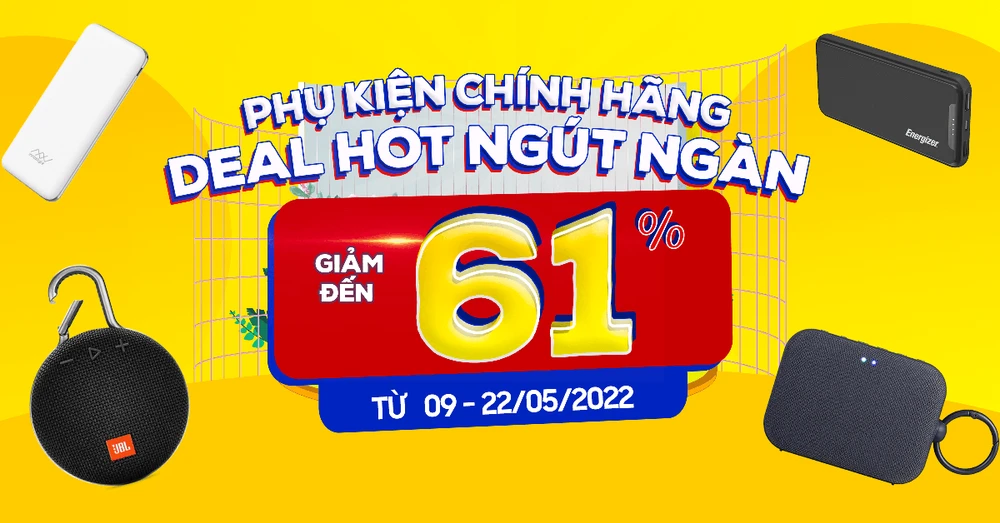 Phụ kiện chính hãng: Pin dự phòng, loa, tai nghe Bluetooth giảm đến 61%