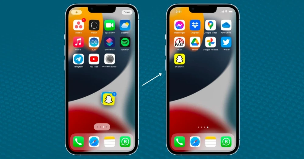 Cách di chuyển nhiều ứng dụng cùng lúc trên màn hình iPhone