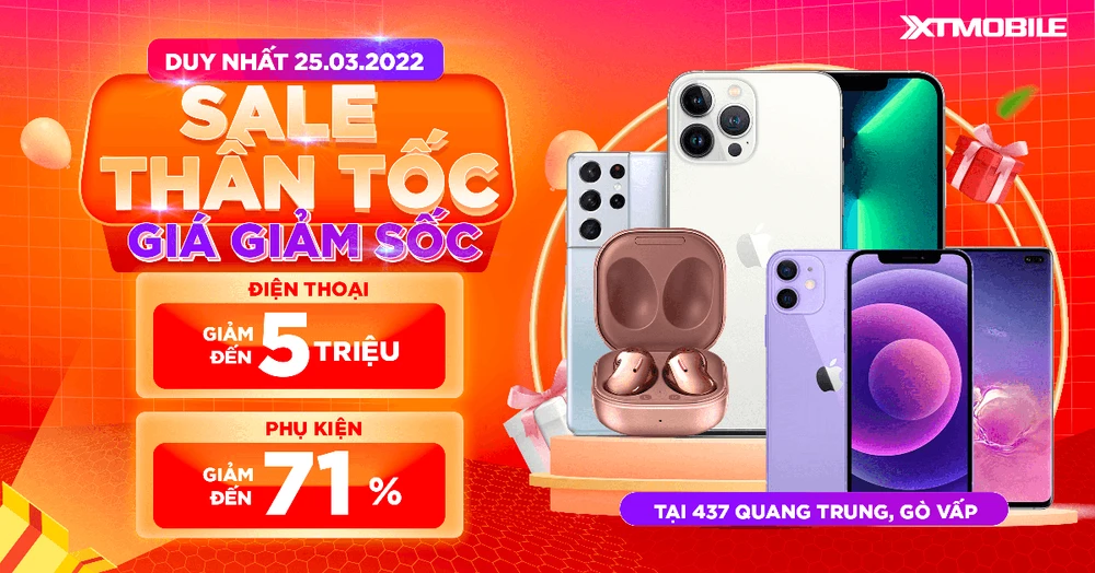 Sale thần tốc tại XTmobile 437 Quang Trung: Điện thoại đồng loạt giảm đến 5 triệu
