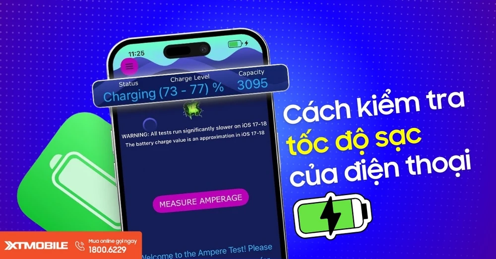Cách kiểm tra tốc độ sạc thực tế của điện thoại tiện lợi, chính xác