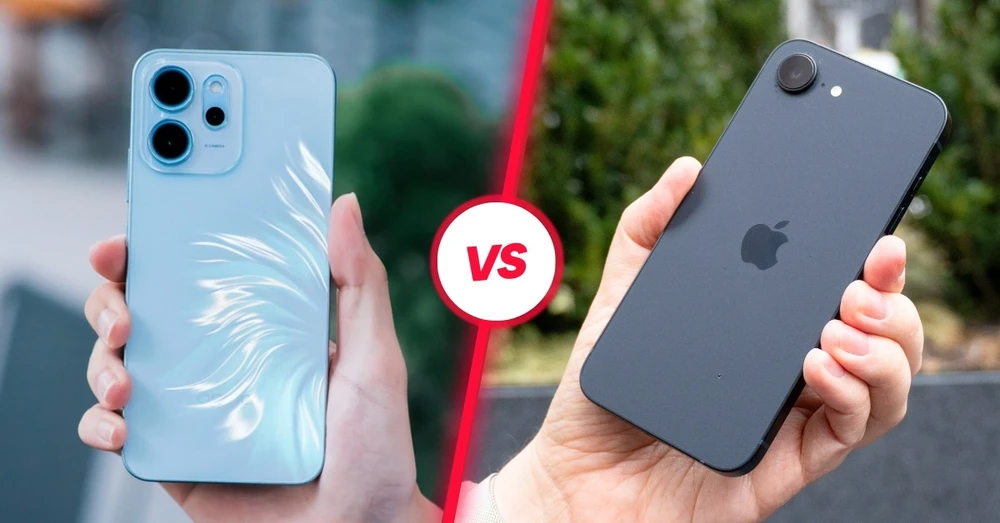 So sánh OPPO Reno 14 F và iPhone 16e: Chọn thiết bị nào?