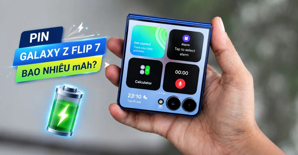 Pin Galaxy Z Flip 7 bao nhiêu mAh? Dùng được bao lâu?