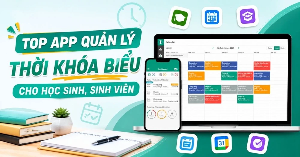 Top 5 app quản lý thời khóa biểu cho học sinh, sinh viên