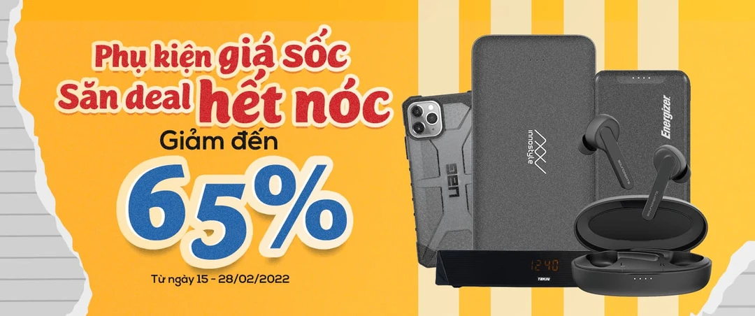 Deal phụ kiện: Pin dự phòng, ốp lưng, tai nghe Bluetooth giá chỉ từ 99K