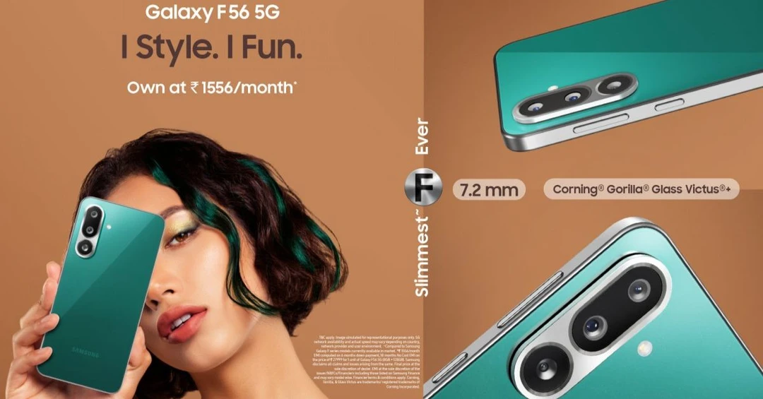 Samsung Galaxy F56 ra mắt: Sức mạnh Exynos 1480 bên trong thân máy 7,2mm