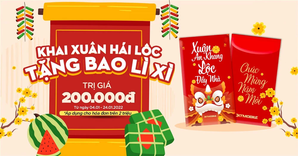 Khai xuân mai mắn, nhận ngay bao đựng lì xì xịn xò khi mua điện thoại, phụ kiện