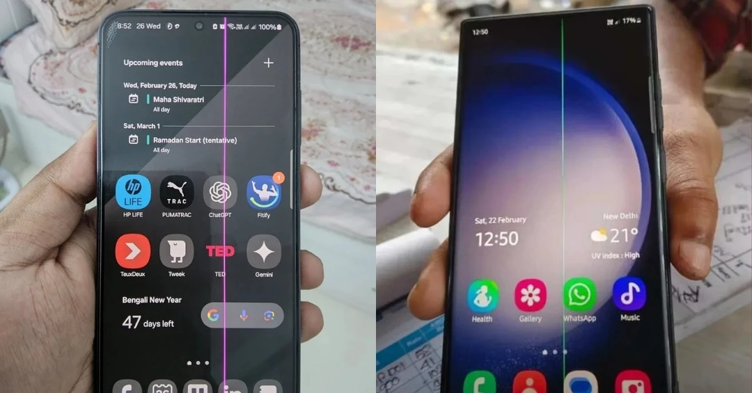 Nhiều người dùng Galaxy S23 và S23 Ultra gặp lỗi sọc màn hình