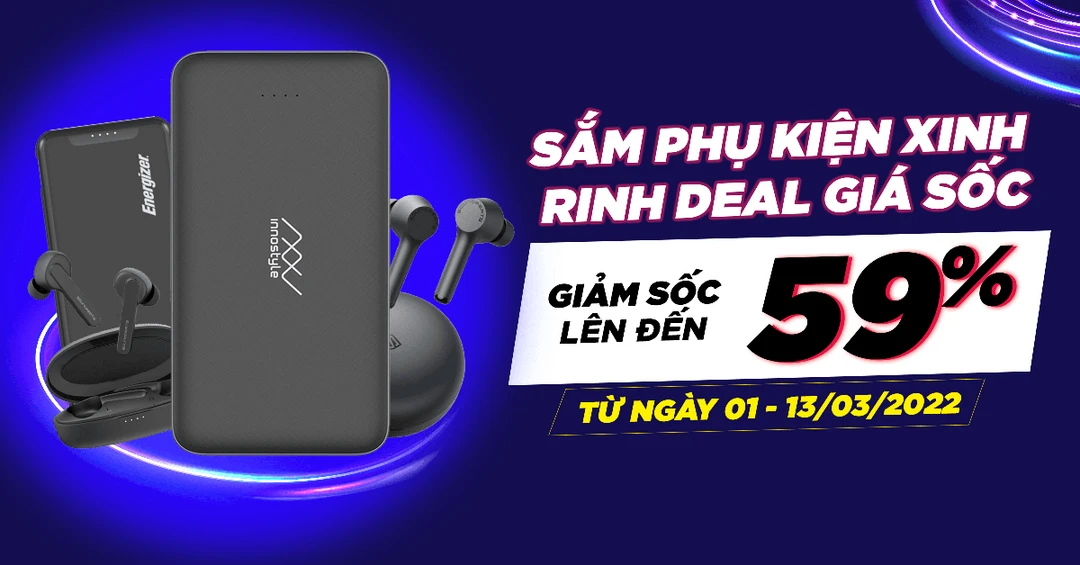 Deal phụ kiện: Mua pin dự phòng, tai nghe bluetooth giảm đến 59%