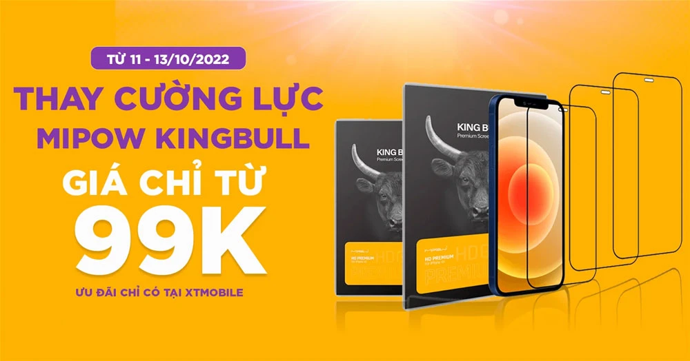 Ưu đãi chỉ có tại XTmobile: Thay cường lực chính hãng giá chỉ từ 99K