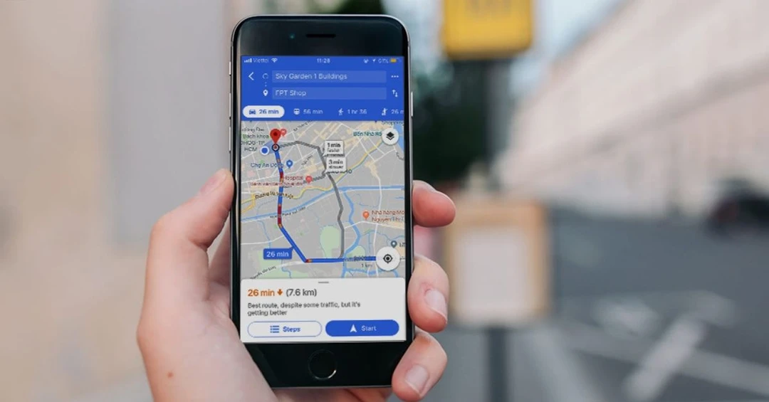 Cách xem kẹt xe trên Google Maps bằng điện thoại, máy tính nhanh chóng