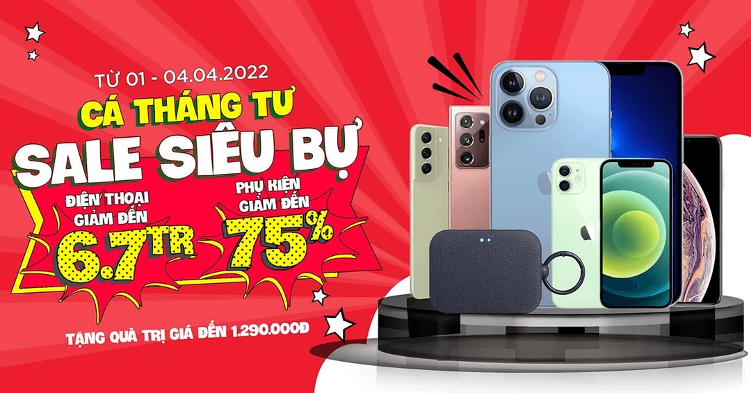 Sale to -giá sốc: Điện thoại giảm đến 6,7 triệu, phụ kiện giảm thêm 75%