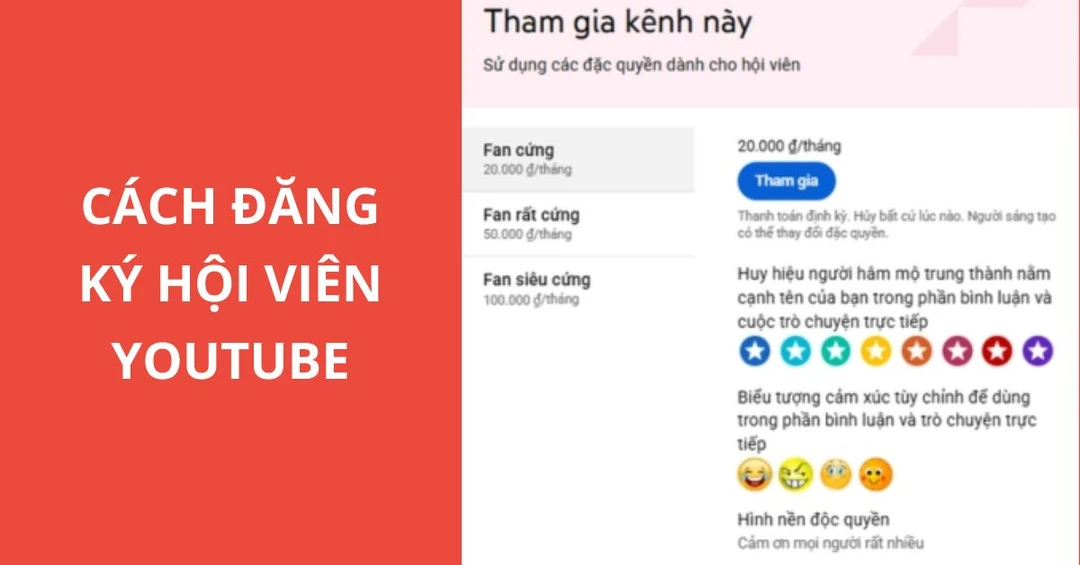 Cách đăng ký hội viên Youtube siêu đơn giản