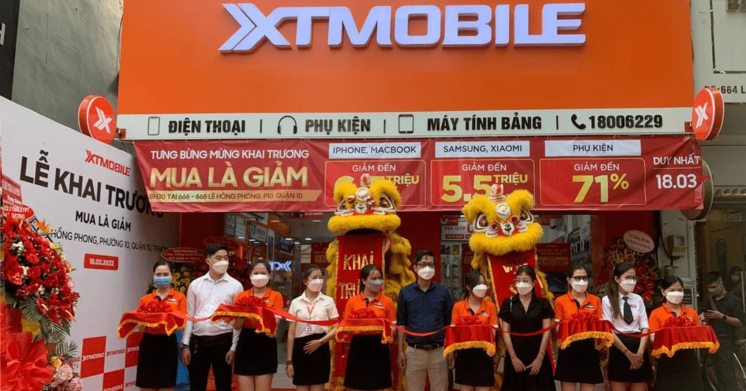 Hình ảnh khai trương cửa hàng XTmobile tại 666-668 Lê Hồng Phong, Phường 10, Quận 10, TPHCM