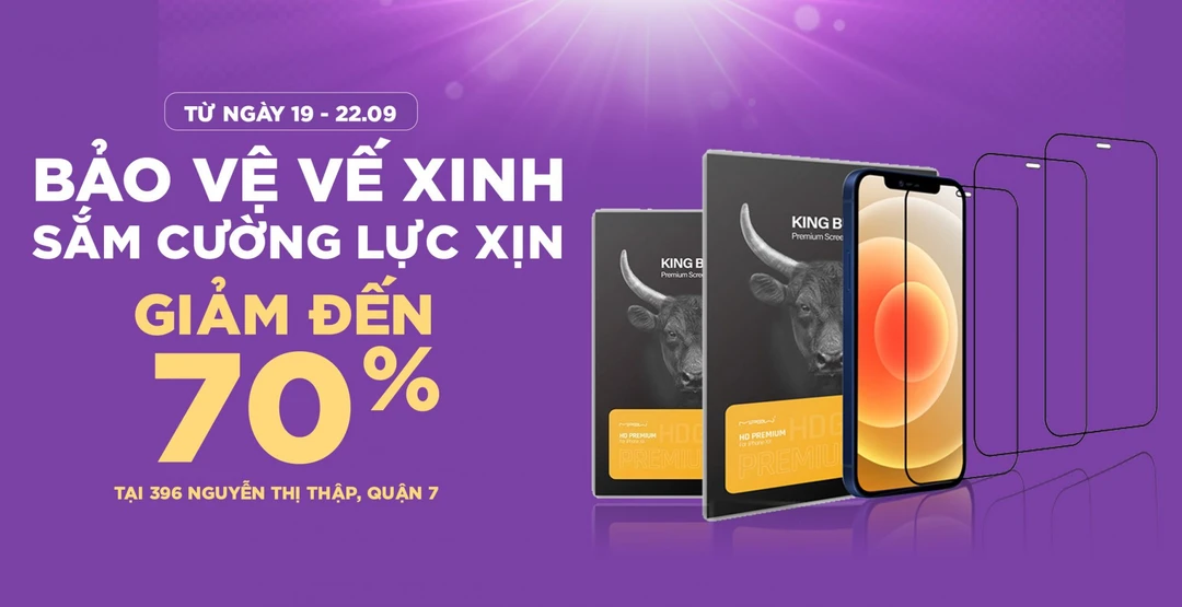 Thay cường lực Mipow Kingbull dành cho iPhone tại 396 Nguyễn Thị Thập, giá chỉ từ 99K