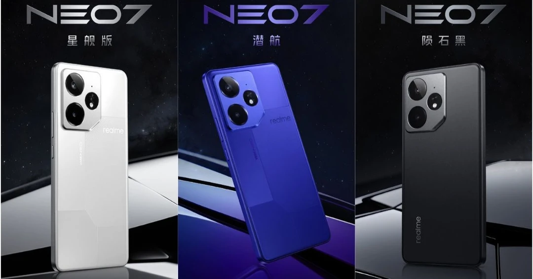 Realme Neo7 ra mắt: pin 7000mAh, chip Dimensity 9300 Plus, màn hình 6000nit, chống nước IP69