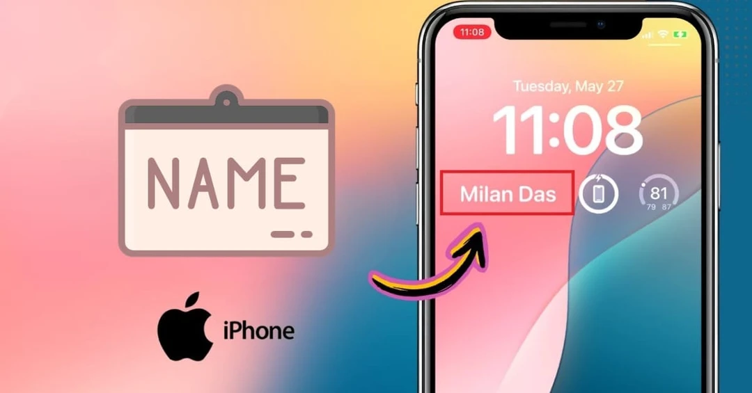 Hướng dẫn cách thêm tên trên màn hình khóa iPhone cực dễ