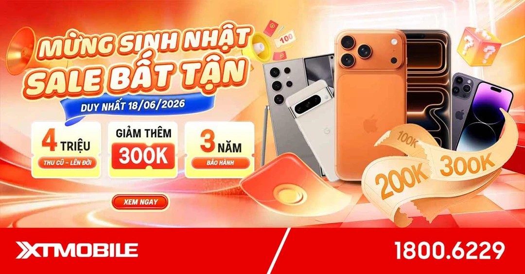 Duy nhất 18/06: Mừng sinh nhật 437 Quang Trung - Giảm thêm 300K, thu cũ đến 4 triệu đồng