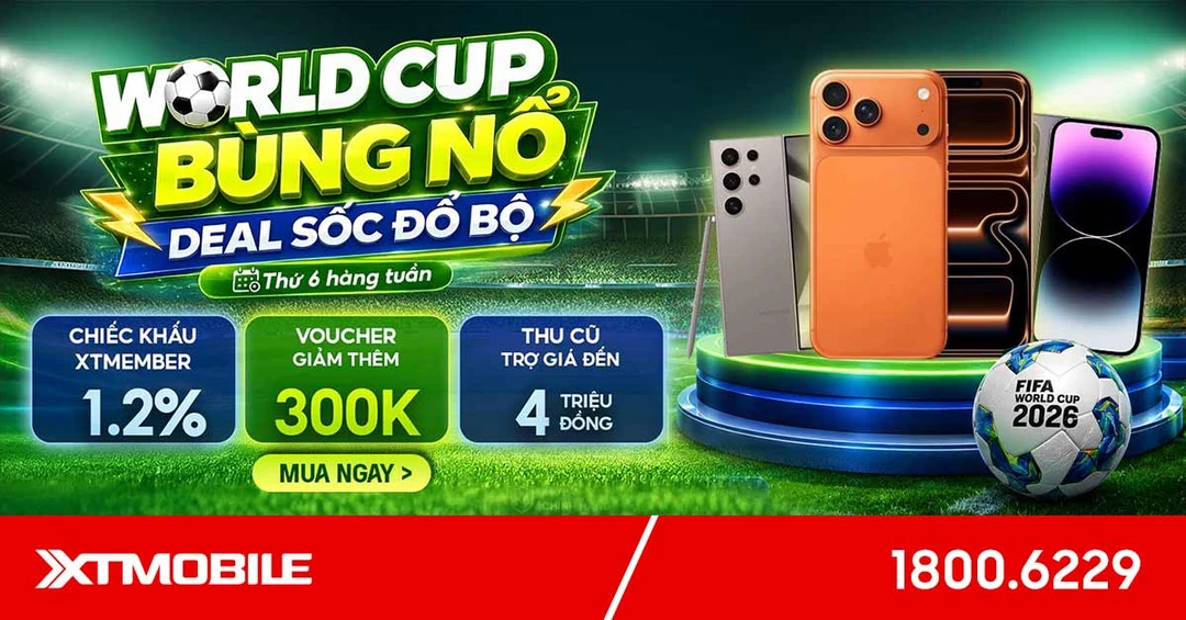 WORLD CUP BÙNG NỔ - DEAL SỐC ĐỔ BỘ: Loạt voucher ưu đãi cùng quà tặng hấp dẫn!
