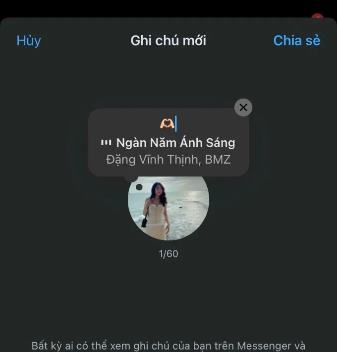 Cách để nhạc trên ghi chú Messenger