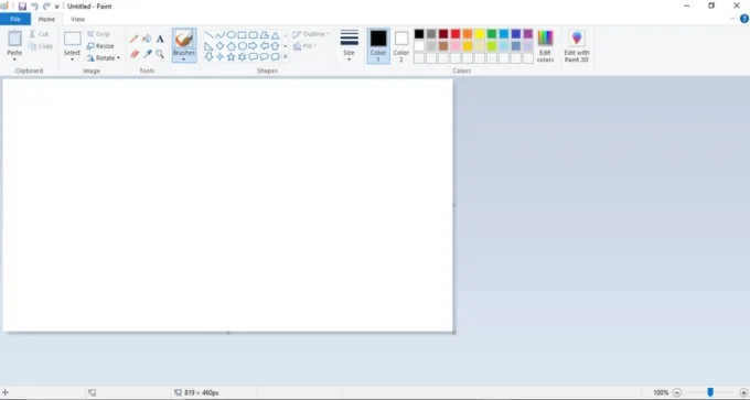 Paint xóa chữ trên ảnh
