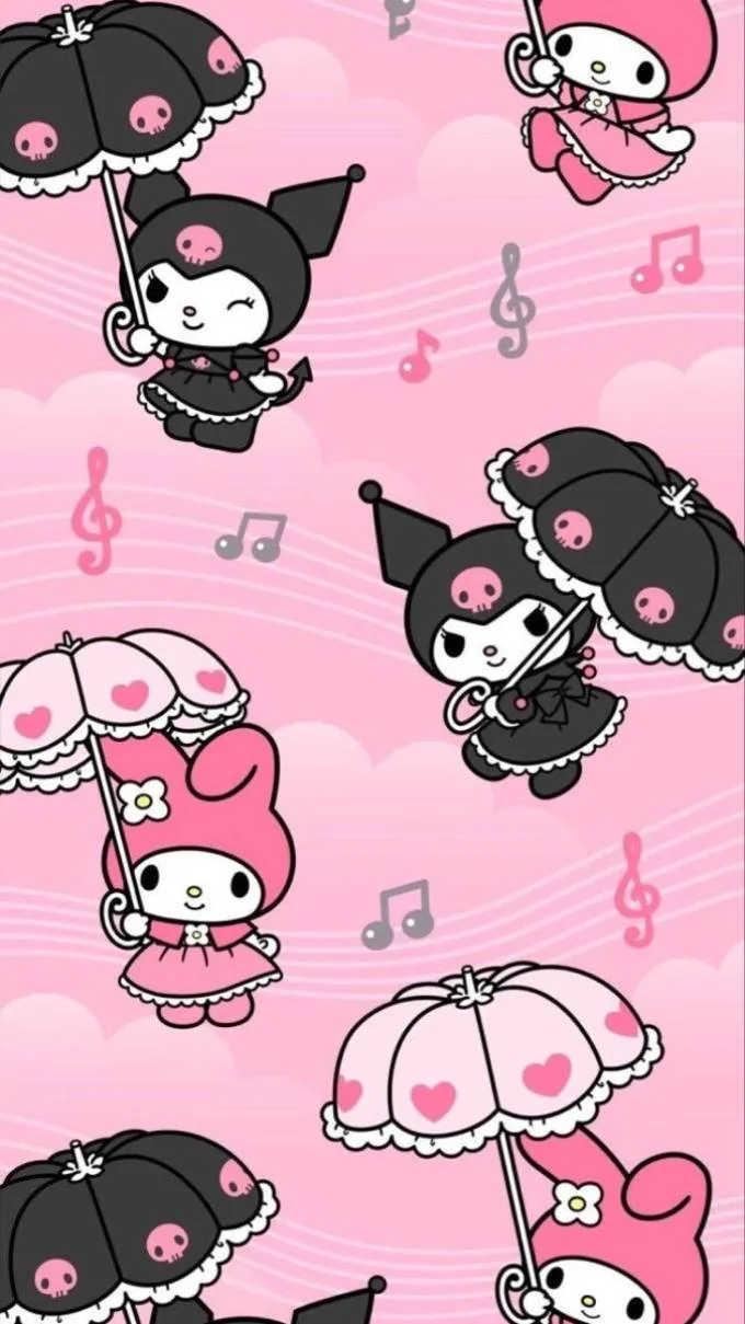 Bộ hình nền Kuromi cute cho điện thoại