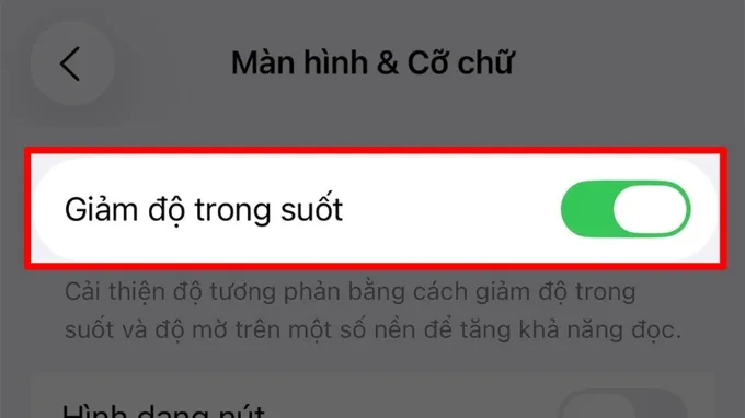 Cách chỉnh độ trong suốt của Liquid Glass