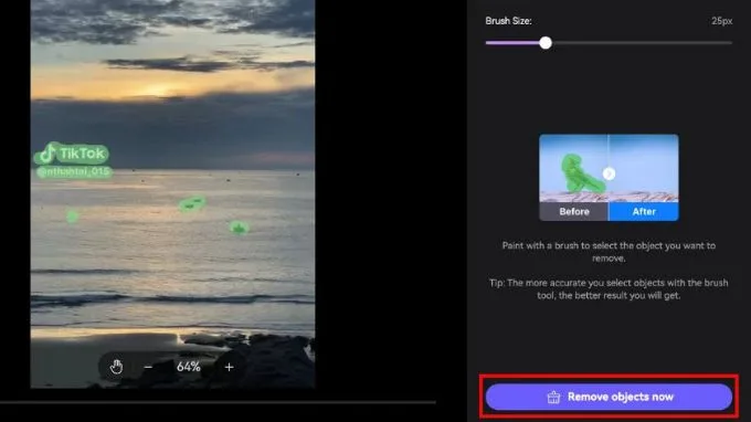 Xóa vật thể trong video bằng Media.io