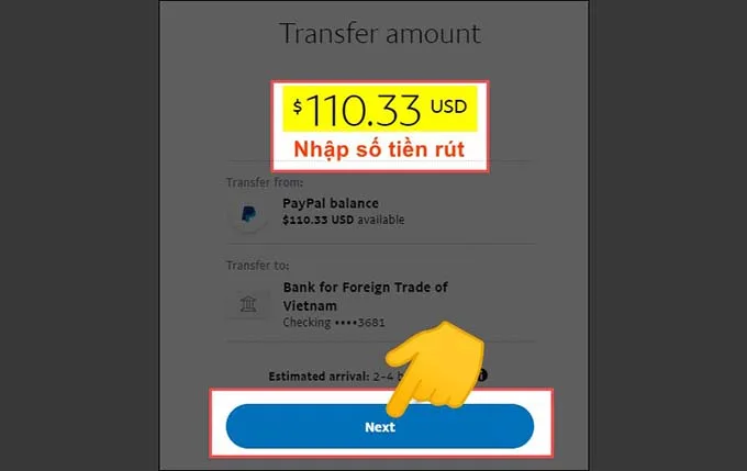 Cách lấy lại tiền, rút tiền hoàn lại từ Paypal về ngân hàng