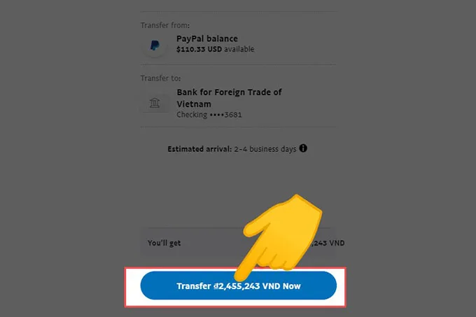 Cách lấy lại tiền, rút tiền hoàn lại từ Paypal về ngân hàng