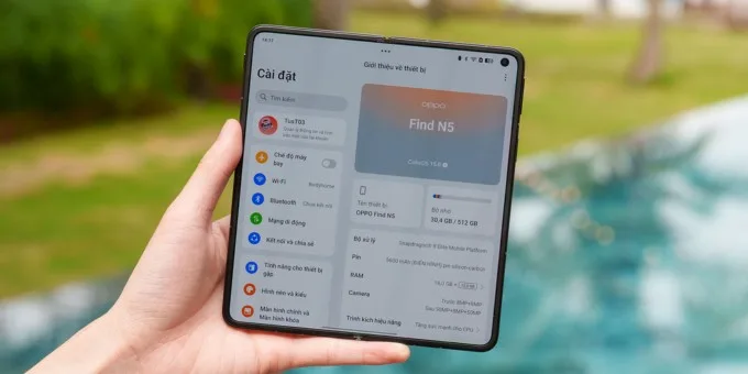 So sánh OPPO Find N5 và OPPO Find N3 về hiệu năng