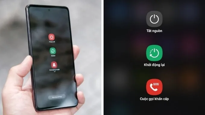 Cách tắt nguồn Samsung sử dụng phím nguồn vật lý