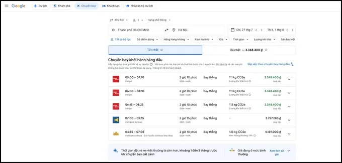 Các ưu điểm nổi bật của Google Flights