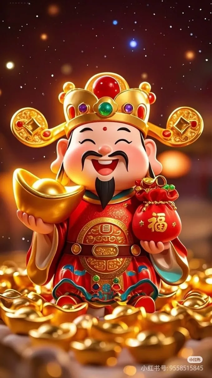 Hình nền thần tài may mắn, thu hút tài lộc