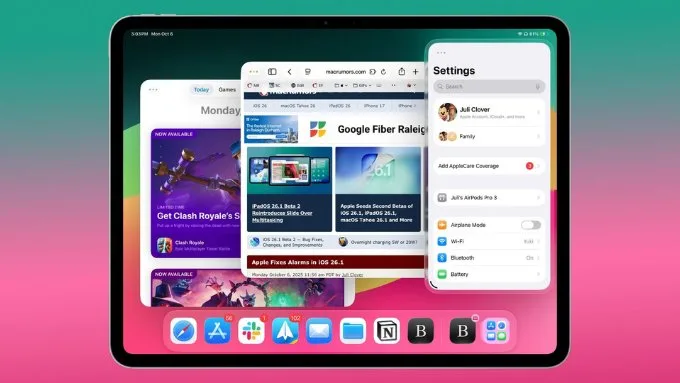 iPadOS 26.2 Multitasking