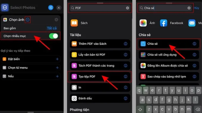 Bước 2 chuyển ảnh sang PDF trên iPhone