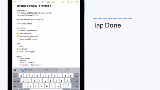 Cách tìm và thay thế lỗi văn bản siêu nhanh và hiệu quả trên iPad: bước năm
