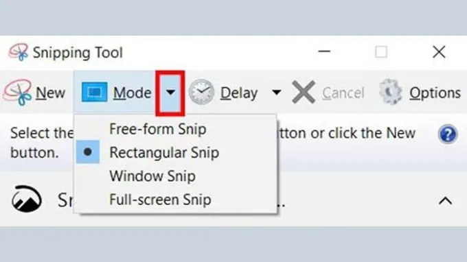 Phần mềm Snipping Tool