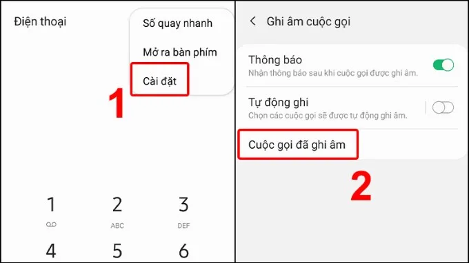 Xem lại file ghi âm cuộc gọi trên Samsung