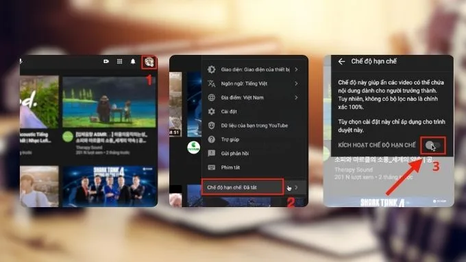 tắt tắt chế độ hạn chế của YouTube trên máy tính