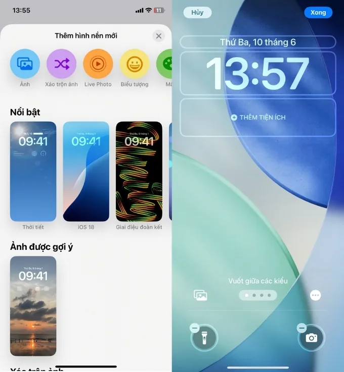 Cách cài hình nền iOS 26 cho điện thoại