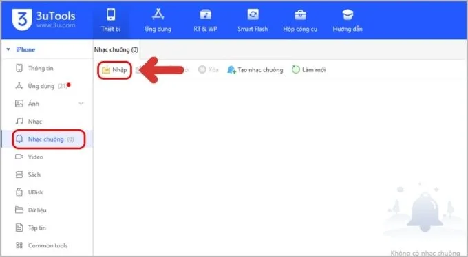 Dùng 3uTools cài nhạc chuông cho iPhone qua máy tính