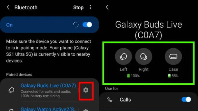 Cách kiểm tra pin tai nghe trên điện thoại Android